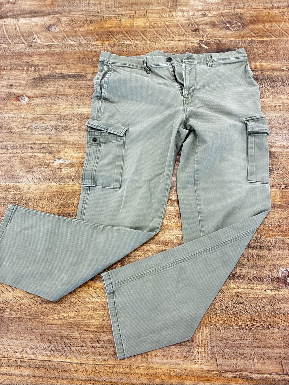 Haggar Olive Cargo Pants with Side Pockets